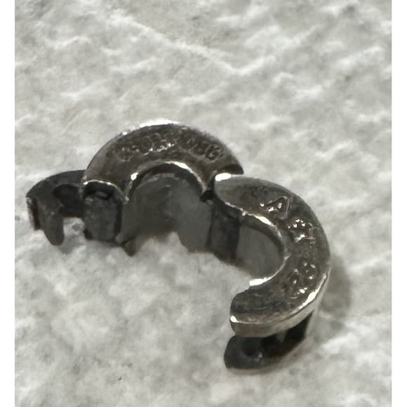 MC-4 Authentic Chamilia Sterling Silver Bead Gold Heart Lock‎ - Picture 9 of 13